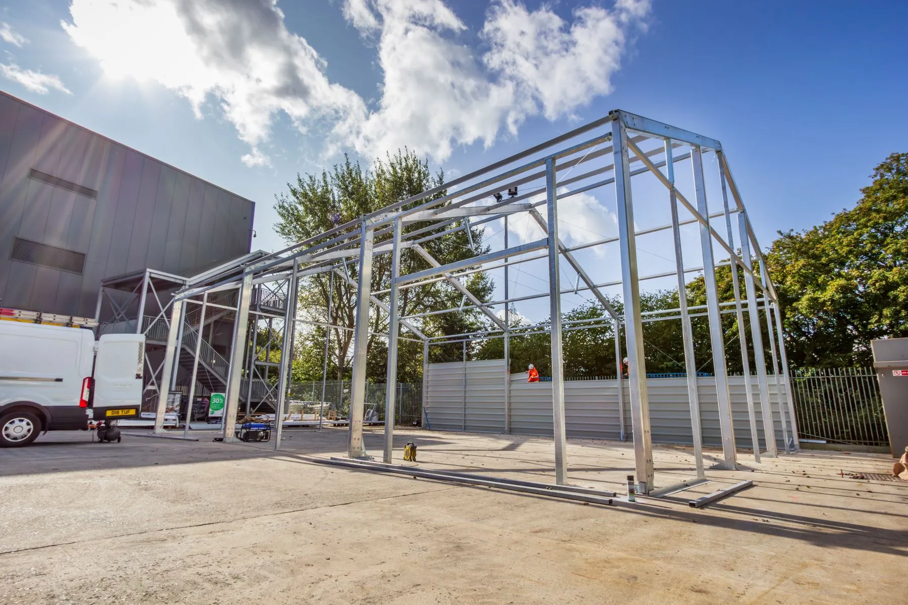 Temporary structure construction